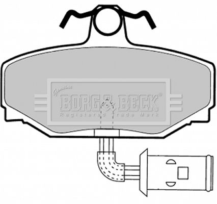 BORG & BECK Комплект тормозных колодок, дисковый тормоз BBP1332